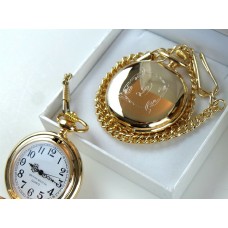 Single Monogram Custom Engraved Pocket Watch Single Monogram Custom Engraved Pocket Watch